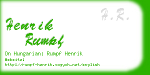 henrik rumpf business card